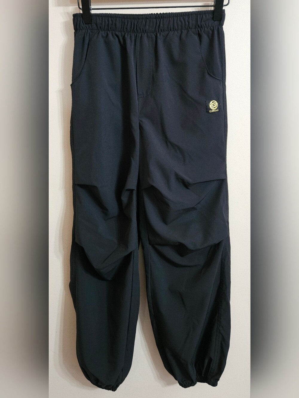 Bebe Girls Black Elastic-Waist  Jogger Pants M 10/12